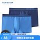 Schiesser舒雅男士內(nèi)褲平角褲精梳棉Becover系列透氣中腰2件裝E5/20084T E5/20084T中彩藍(lán)+寶藍(lán) 2條 L