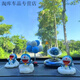 哆啦a夢(mèng)車(chē)內飾品擺件車(chē)載香水卡通創(chuàng  )意擺件女神車(chē)上中控裝飾香薰 A夢(mèng)全套+藍色香薰+藍白氣球+黑墊