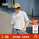 森馬（Semir）短袖T恤男個(gè)性潮酷戶外印花t恤2025夏季針織上衣寬松107425100104