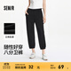 森馬（Semir）休閑褲女肌理束腳八分褲簡(jiǎn)約時(shí)尚夏小個(gè)子女士華夫格衛褲百搭 黑色90001 S