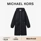 MICHAEL KORS邁克高仕 MK 女士菱格絎縫中長(cháng)款棉服外套 黑色 001 XS