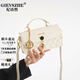 紀詩(shī)哲（GIEVSZHE）包包女包單肩包女士斜挎包七夕情人節禮物送女友老婆紀念日禮物 米白色【2025 新品熱賣(mài)】 精美禮盒