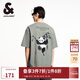 杰克·瓊斯（JACK&JONES） 百搭潮流胸前肌理感膠印背后熊貓圖案T恤短袖上衣男裝225201093