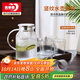 青蘋(píng)果玻璃冷水壺水杯套裝 耐熱涼水壺熱水壺*1+無(wú)鉛玻璃條紋水杯*6