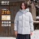 雪中飛羽絨服女短款冬季遠紅外升溫內里90絨面包服加厚防寒保暖外套男