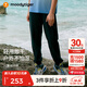 moodytiger兒童褲子防曬拒水夏季男童長(cháng)褲寬松純色百搭女童戶(hù)外休閑運動(dòng)褲 炭黑色 170 cm