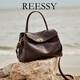 Reessy奢侈品包包高端女包單肩包2026新款百搭時(shí)尚通勤大容量手提包 咖色(禮盒包裝) 寬25.5CM*厚11CM*高18CM
