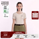 Teenie Weenie小熊女裝紫色短袖t恤2025新款潮流設計感亨利領(lǐng)上衣 象牙白 L
