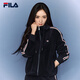 FILA 斐樂(lè )楊冪同款官方女士針織連帽外套2026春新款時(shí)尚休閑夾克上衣 傳奇藍-NV M 165/84A/M