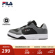 FILA斐樂(lè )兒童休閑鞋2025年秋季新款男女中大運動(dòng)鞋子板鞋小白鞋 煙灰/黑-QB 37