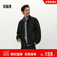 森馬（Semir）夾克男冬寬松美式復古水洗牛仔外套時(shí)尚棉服拉鏈開(kāi)衫103724108103