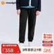 moodytiger兒童長(cháng)褲抓絨保暖25年冬季新品男童褲子透氣彈力簡(jiǎn)約女童運動(dòng)褲