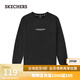 斯凱奇（Skechers）2025秋季新款舒適圓領(lǐng)上衣潮流針織長(cháng)袖T恤衫 碳黑/0018 L
