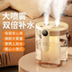 能適加濕器家用臥室1.5L大容量超長(cháng)續航靜音辦公室桌面usb便攜孕婦嬰兒補水車(chē)載空氣凈化噴霧宿舍學(xué)生 雙噴口【米色插電版】便攜體型+輕音底噪