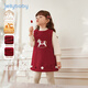 JELLYBABY[2025秋冬新品]女童背心裙小童連衣裙冬兒童加絨裙子周歲禮服寶寶