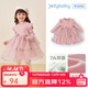JELLYBABY【7A抗菌遠紅外鎖溫】冬款裝女童毛衫裙兒童立體網(wǎng)紗拜年公主裙