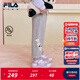 FILA【抗菌】斐樂(lè )兒童童裝褲子2025年秋季新款男女童休閑針織長(cháng)褲 中色花灰-MG 130