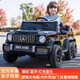愛(ài)貝岙兒童電動(dòng)車(chē)男女孩六輪四輪汽車(chē)可坐大人帶寶寶六驅童車(chē) 黑色+六驅+皮座12V10電瓶+禮包