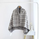 語(yǔ)森憶午睡肩頸辦公室秋冬加厚披風(fēng)加絨護斗篷頸披肩保暖多功能寶寶蓋毯 (升級加大款)無(wú)印藍格寬100x長(cháng)140CM 內絨法蘭絨