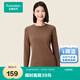全棉時(shí)代新品T恤【高配精梳棉親膚柔軟不易靜電】正肩顯瘦針織女士T恤