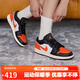 Jordan女子休閑鞋 喬丹AJ1小扣碎 JORDAN 1 運動(dòng)鞋553560-081黑白橙37.5