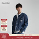 Calvin KleinJeans秋冬男士ck仿羊羔絨內里翻領(lǐng)美式潮流復古潮殼牛仔外套 1A4-牛仔藍 XS