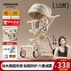 semmook遛娃神器嬰兒推車(chē)0-6歲用折疊可坐可躺帶減震雙向高景觀(guān)溜娃車(chē) 香檳金【擋風(fēng)皮質(zhì)遮陽(yáng)棚】【弓形穩固車(chē)架】