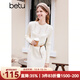 百圖betu女裝秋冬新款連衣裙長(cháng)袖針織修身氣質(zhì)內搭連衣裙2310T97 米白 S