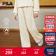 FILA【抗菌功能】斐樂(lè )兒童童裝2025年冬季新款女童中大童加絨長(cháng)褲 麥芽糖白-IV 165