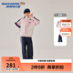 Skechers斯凱奇兒童加絨外套長(cháng)褲套裝男女童時(shí)尚百搭休閑運動(dòng)童裝L425K014 櫻花粉/004K 165