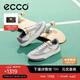 愛(ài)步（ECCO）冬季牛皮厚底潮流板鞋男街頭539804 白色/鴿子灰/水泥灰 41