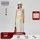 Teenie Weenie小熊白色連衣裙2025夏季新款減齡學(xué)院風(fēng)背帶裙中長(cháng)裙 乳白色 S