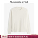 Abercrombie & Fitch男裝25春季美式復古舒適百搭寬松華夫格圓領(lǐng)長(cháng)袖T恤 象牙白 S (175/92A)