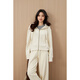 塔馳密司（touchmiss）簡(jiǎn)約運動(dòng)連帽開(kāi)衫衛衣女+拖地直筒褲長(cháng)褲休閑時(shí)尚套裝慵懶風(fēng)新款 米白色上衣 L