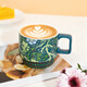 愛(ài)屋格林疊疊杯陶瓷馬克杯家用水杯早餐杯高顏值杯子辦公室咖啡杯子女禮物 疊疊杯-綠色款（單個(gè)）260ML