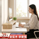 格巖純實(shí)木顯示器增高架電腦托架屏幕底座抬高辦公桌面收納置物架加寬 實(shí)木增高架【原木色】 50*20高8cm