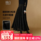 晚白【新品】黑色顯瘦網(wǎng)紗A字半身裙2025秋款法式通勤百搭長(cháng)裙 黑色 M