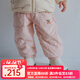 OAK FAMILY冬季兒童束腳褲夾棉新款寶寶長(cháng)褲衛褲保暖休閑直筒褲子 淺粉 90 cm