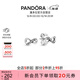 潘多拉（PANDORA）[圣誕禮物]璀璨手繪愛(ài)心耳釘小巧簡(jiǎn)約時(shí)尚禮物生日禮物送女友