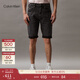 Calvin KleinJeans夏季男士休閑通勤潮流ck卷邊腳口微彈洗水錐形牛仔短褲 1BY-牛仔黑 31