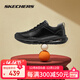 斯凱奇（Skechers）男鞋春秋款新品舒適緩震商務(wù)休閑鞋時(shí)尚簡(jiǎn)約百搭日常通勤黑色鞋子