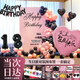 喜嘉瑞生日場(chǎng)景布置18歲成人禮男孩女孩裝飾派對兒童寶寶道具儀式感用品 公主生日快樂(lè )【現貨款】
