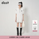 DZZIT地素針織連衣裙春秋季復古運動(dòng)老錢(qián)風(fēng)女設計感 白色 XS