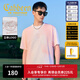 卡賓（CABBEEN）【索羅娜涼感】短袖男士T恤暈染印花立體高周波logo短袖T恤 粉紅色04（寬松版型） XL /180/52