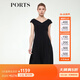 PORTS寶姿春夏新品女裝短袖中長(cháng)連衣裙LL8D310NWB011 黑色 L (8)
