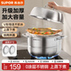 蘇泊爾（SUPOR）多功能304不銹鋼湯蒸鍋燉煮蒸炒一鍋搞定雙層蒸架省時(shí)電磁爐通用 【不銹鋼雙層】6.8L 26cm