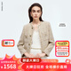 朗姿高級感粗花呢小香風(fēng)外套流蘇時(shí)尚羊毛短上衣2025年秋季新款 香檳米色 M