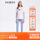 PORTS寶姿女裝春夏新款時(shí)尚印花圓領(lǐng)短袖上衣T恤女LM8N013FCC102 奶白色 S