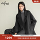 伊芙麗（eifini）蔣欣代言羊毛羊絨短款翻領(lǐng)大氣不挑人毛呢外套2025冬裝 深灰 M