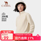 駱駝（CAMEL） 戶(hù)外抓絨衣男女衛衣春秋保暖上衣外套沖鋒衣內膽 暖白 L 